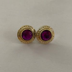 Gold tone with stone like lavender/ purple